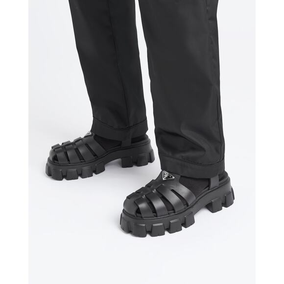 Prada Monolith Rubber Fisherman Sandals - IT 37 - Picture 3 of 6